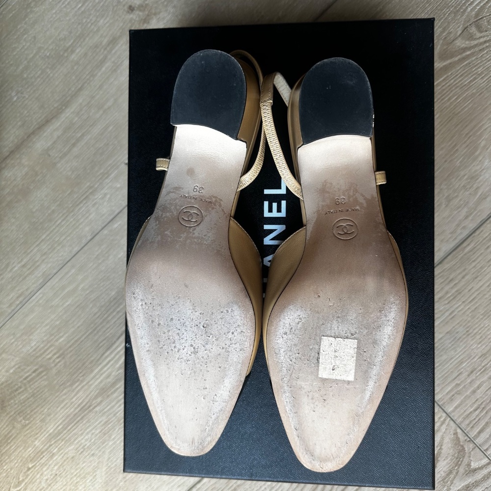 CHANEL slingback captoe leather - Picture 4 of 7